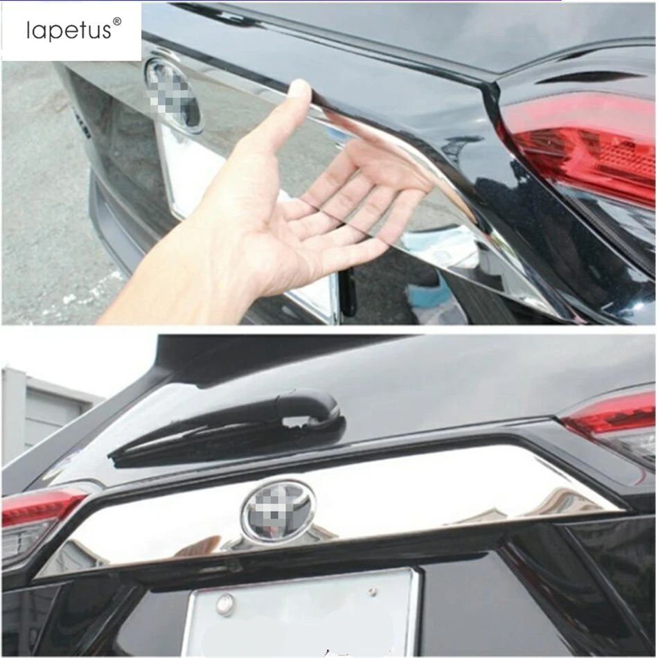 Lapetus аксессуары подходят для TOYOTA RAV4 RAV 4 ABS задний багажник верхняя задняя дверь полоса для отделки дверей крышка комплект отделка