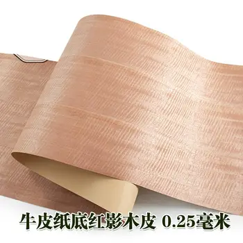 

L:2.5Meters Width:600mm Thickness:0.25mm Wide Natural Red Shadow Wood Veneer