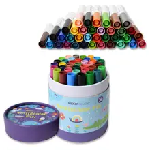 KIDDYCOLOR 36 цветов мини фломастеры конический наконечник широкие линии маркеры яркие и моющиеся для детей арт поставка