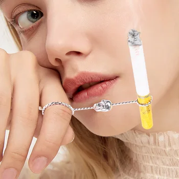 

Cigarette Holder Rings Elegant Lady Holder Rings No More Stains and Sticky Fingers color white S M size are available