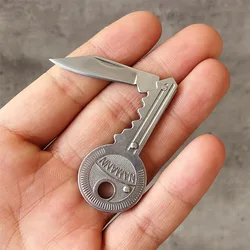 2021NEW Mini Blade Fold Key Ring Portable Tool Outdoor Camp Knife Keychain Peeler Open Survive Kit Gadget Package Box Opener