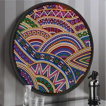 Shirliben Diy пейзаж Diy алмазная живопись круглый полный заказ картина с рамкой украшение стены кристалл YKH60