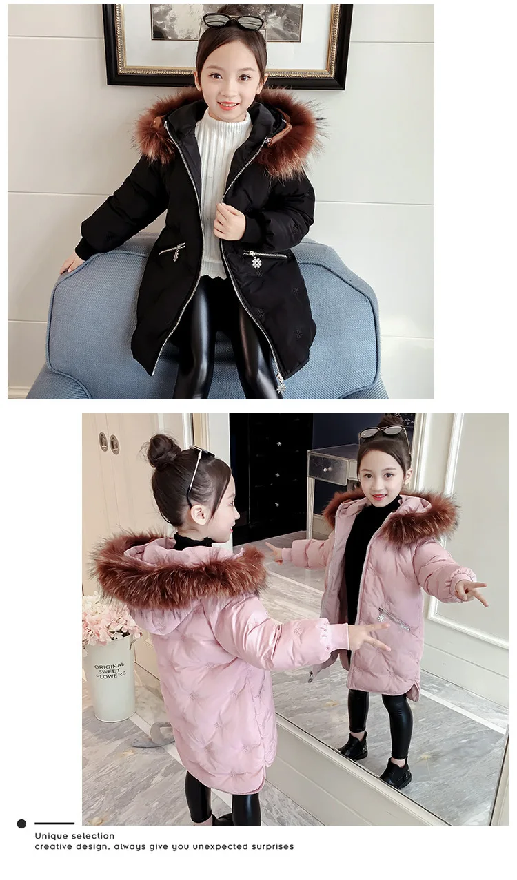 Детский пуховик; хлопковая зимняя куртка; утепленная куртка для девочек; детская одежда; зимний комбинезон с капюшоном; куртки для девочек; верхняя одежда; От 3 до 12 лет