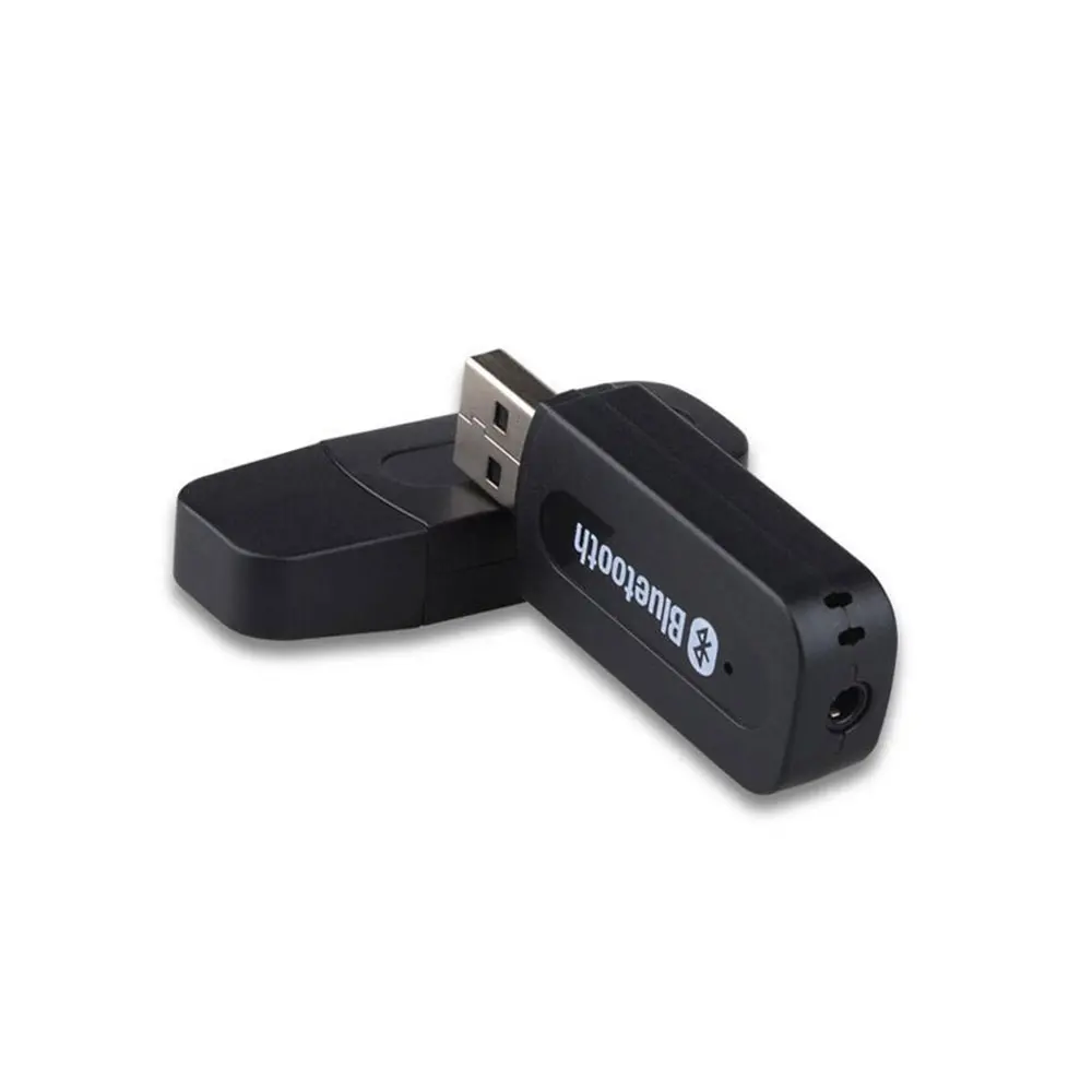 USB Bluetooth адаптер автомобильный Bluetooth приемник прочный Bluetooth аудио адаптеры приемника телефона 3,5 мм беспроводной портативный - Название цвета: Black