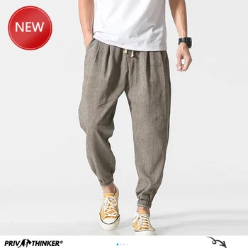 

Hip HopPants Women Cotton Linen Casual Harem Pants Men Joggers Man Summer Trousers Male Chinese Style Baggy Pants Harajuku