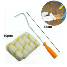 New Advance 10pcs 4Inch Short Pile Microfibre Paint Roller & Frame 11PCS 30/45cm Corner Paint Roller Brush Tool