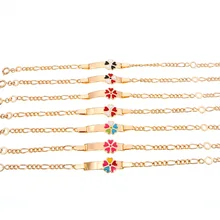 6 шт.,, цветные браслеты для малышей, ювелирные изделия для детей, Рождественский браслет, золотой браслет, детский Pulseiras Bileklik, для девочек и мальчиков, B0929