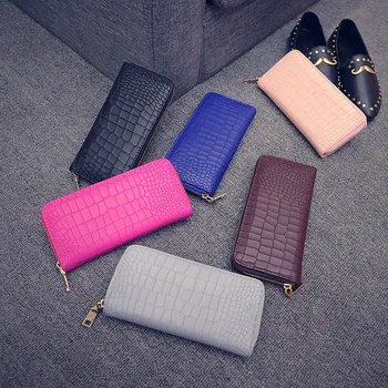 

Women's Wallet Clutch Bag Large Capacity Long Zipper Wallet Multi-Function Card Package Purse Women's Stone Long Slim Wallet
