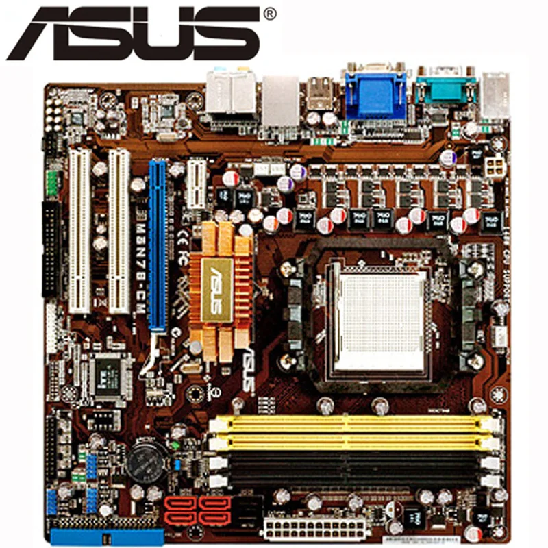 Разъем AM2+ Материнская плата ASUS M3N78-CM DDR2 8 Гб M3N78 см системная плата GeForce 8 серия бортовой GPU настольная материнская плата USB 2,0 Б/у