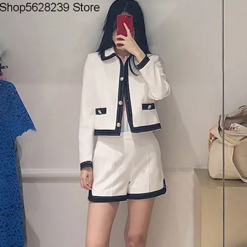 

France 2020 Small Fragrant And Versatile Lapel Leisure Women's Wear Short Money Coat 190426