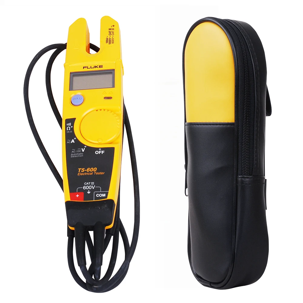 Fluke T5-600 Clamp Meter Tensione Continuità Corrente Clamp Meter Con Labloot Custodia Morbida H13