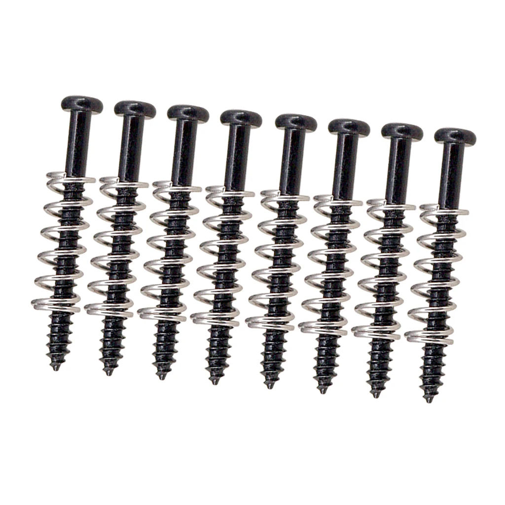 8pcs Screws + 8pcs Springs Iron for Guitar Bass Pickups Frame