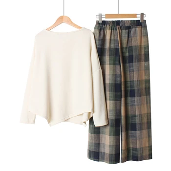 

Lingerie Sleepwear All Season Pajamas Women Long Sleeve Loungewear Top And Bottom Set Casual Round Neck Pullover Pijama Femme