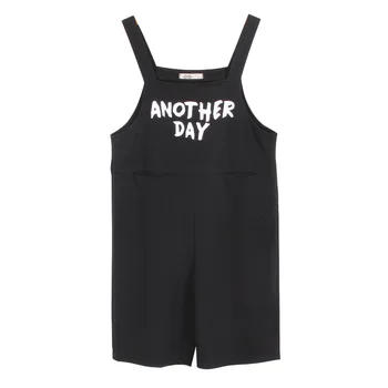 

Korean Teen Girls Jumpsuit 2020 Summer Fashion Children Wide Leg Jumpsuit Kids Girls Letter Printed Pocket Overall Pants, #0816