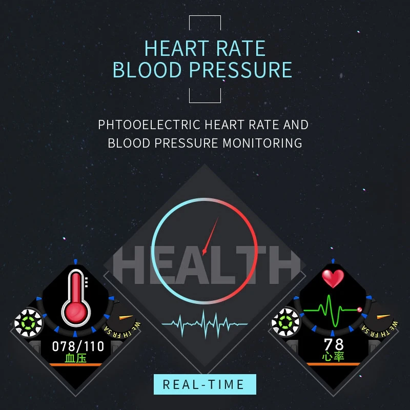Spovan Smart Watch Running Sport Watch Bluetooth Phone Call Smartphone Waterproof Heart Rate Blood Oxygen Smartwatch Clock