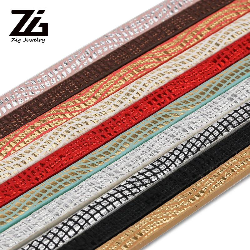

1.2meter/pcs 5mm Flat Leather Cord 10*2MM Leather Cord Jewelry Accessories / Jewelry Material DIY Craft Jewelry Making Findings
