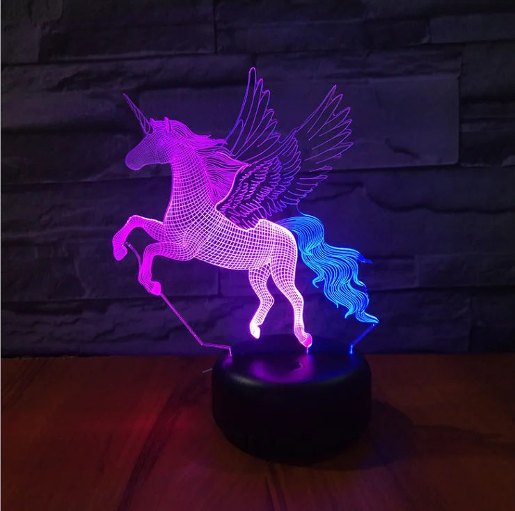 

Sky-walking colorful small night light creative visual touch charging three-dimensional atmosphere gift light