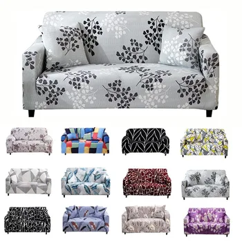 

1/2/3/4seats Polyester Elastic Sofa Covers Living Room L Shape Stretch Couch Cover Sofa Protectors Washable Furniture Slipcover