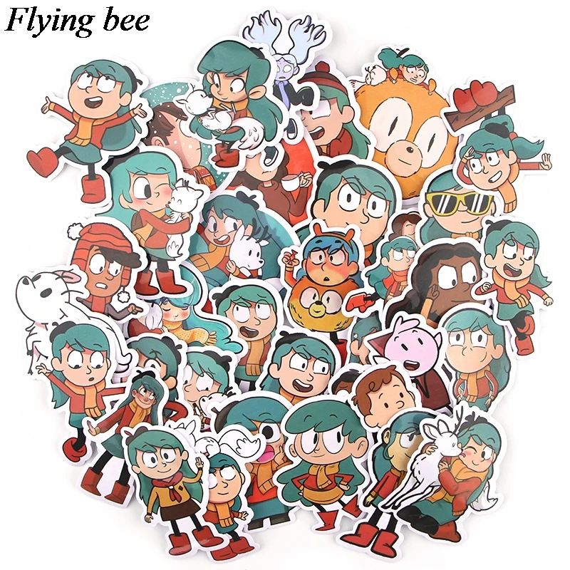 

Flyingbee 36 pcs Hilda Season Sticker Decals Pvc Scrapbooking Stickers for Phone Luggage Laptop Notebook DIY Acessories X0721
