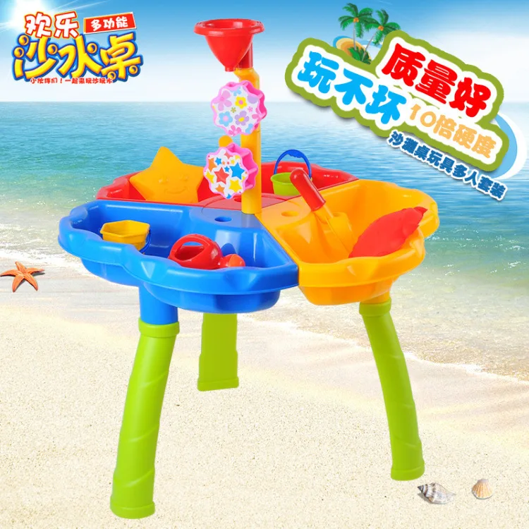Sha tan zhuo большой стол для игры с водой и песком многоместный игровой водяной дноуглубительный игровой с водяной ванной детские игрушки S