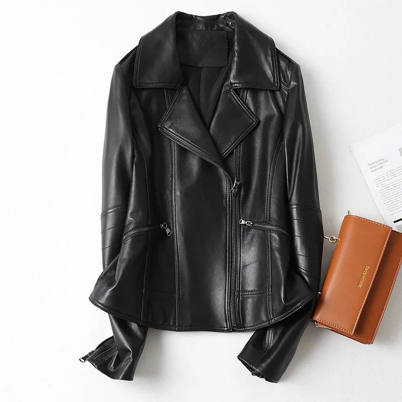 Real Leather Jackets 2020 New Autumn Genuine Jacket Motorcycle Short Natural Sheepskin Coat Female chaqueta mujer YQ408 | Женская одежда