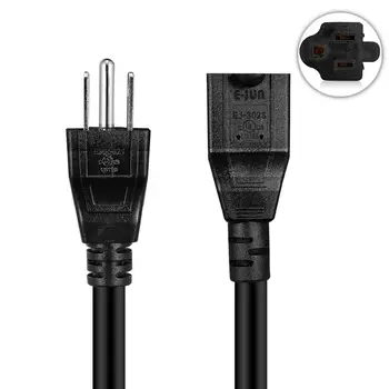 

Projector TV NEMA 5-15P to 5-15R Power Cord 6ft 10ft 16AWG 3 Prong AC Power Extension Cable For PSU Antminer PC Computer Monitor