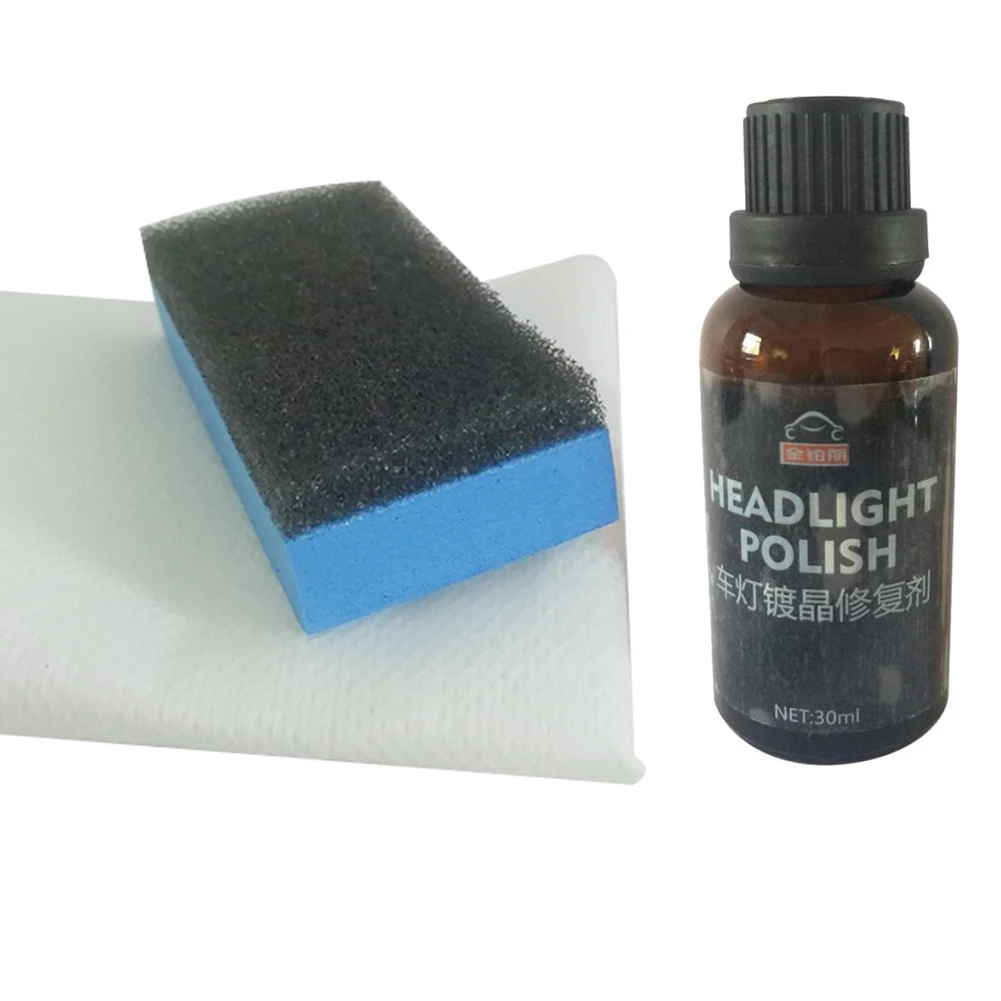 

10ml Car Headlight Brightening Restoration Kit Coating Cloth Styling Anti Scratch Sponge Liquid Automobiles Repair Polishing