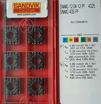 

10PCS CARBIDE INSERT SNMG 120412-PF 4325