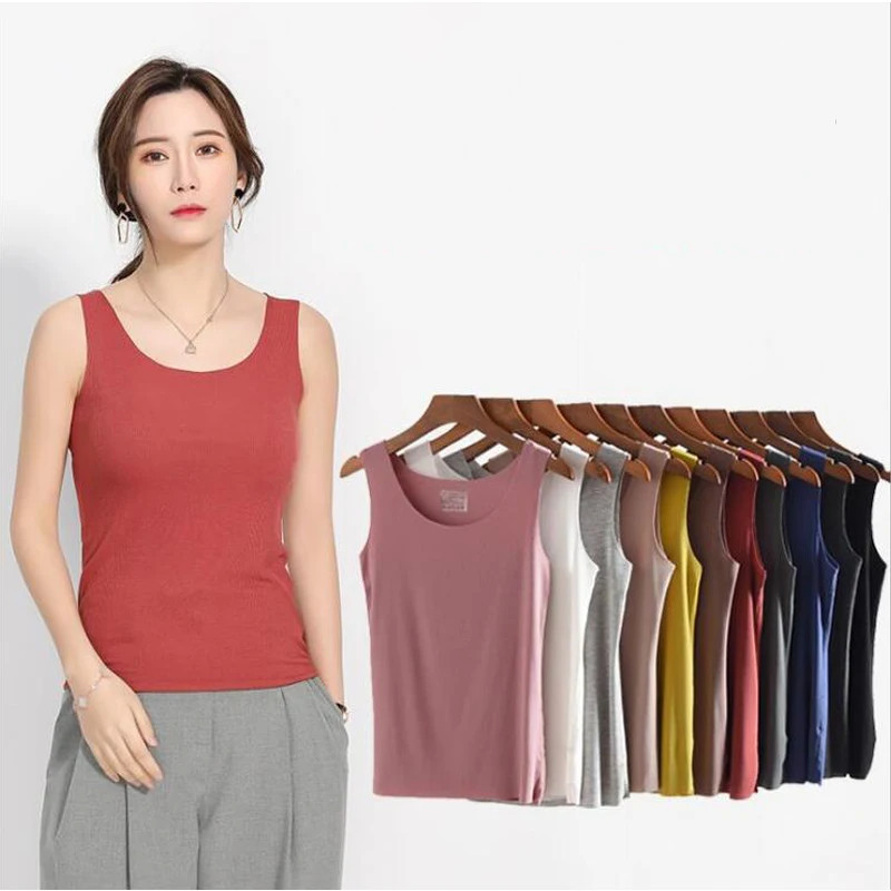 

Modal Seamless Vest Sling Women's Summer Thin Style with Sleeveless Slim Bottoming Shirt and Plus Size All-match Top