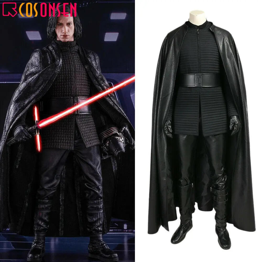 Звездные войны последний джедай Кайло Рен косплей костюм Kylo Рен черный наряд взрослых мужчин костюмы на Хэллоуин COSPLAYONSEN индивидуальный заказ