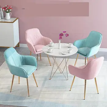 

Nordic Dining Chair Simple Home Back Chair Desk Chair Ins Net Red Chair Cosmetic Chair Manicure Shop Discussion Chair