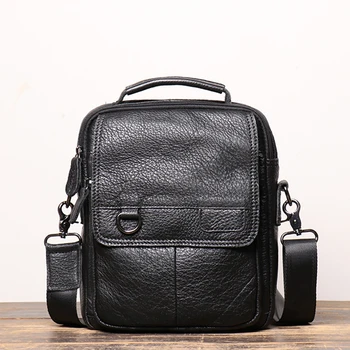 

New Arrival Full Grain Genuine Leather Shoulder Bags For Mens Cowhide Handbag Stylish Cowskin Crossbody Bag