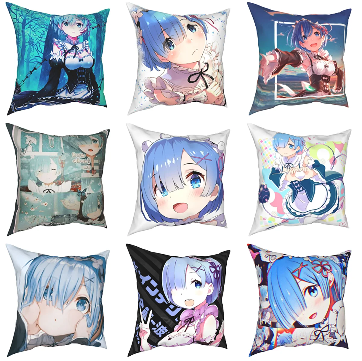Rem Re:ZERO наволочки автомобиль начиная жизнь в другом мире Аниме Манга наволочка