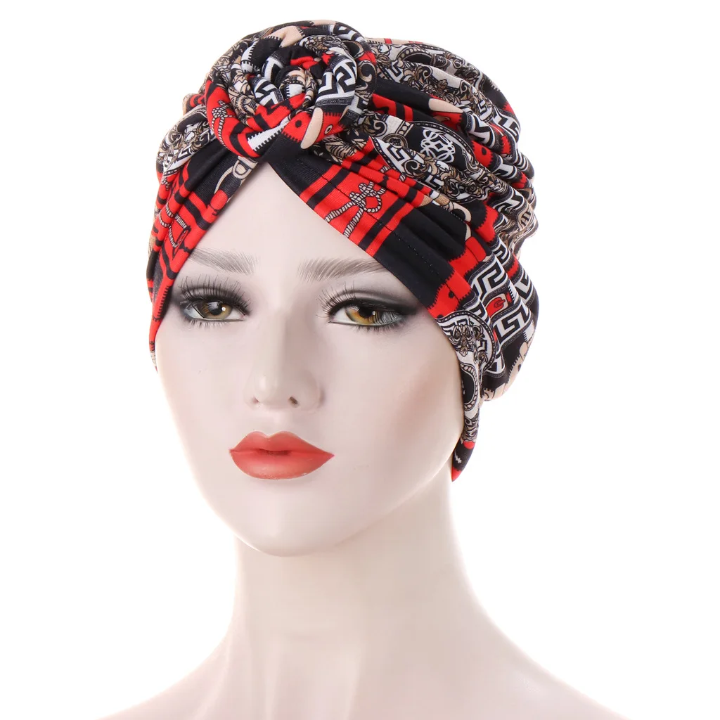 New 12colour Ethnic wind vortex knotted hooded hat African hat Muslim hat for women chemotherapy cap Bohemian Hair Accessories newly satin linning turban knotted double layer stretch head wrap for women indian cap muslim femme bandanas hair care chemo cap