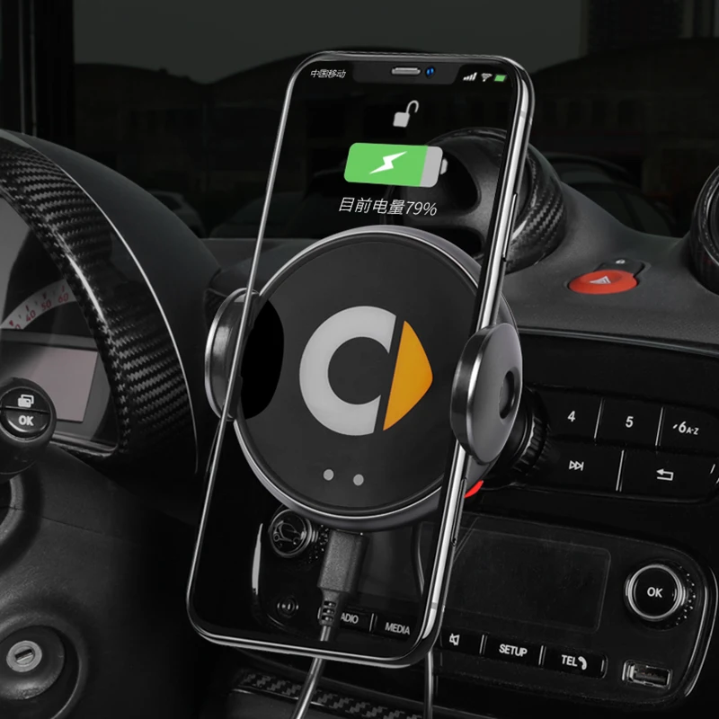 Автомобильный держатель для беспроводной зарядки Smart 453 451 450 двух Forfour