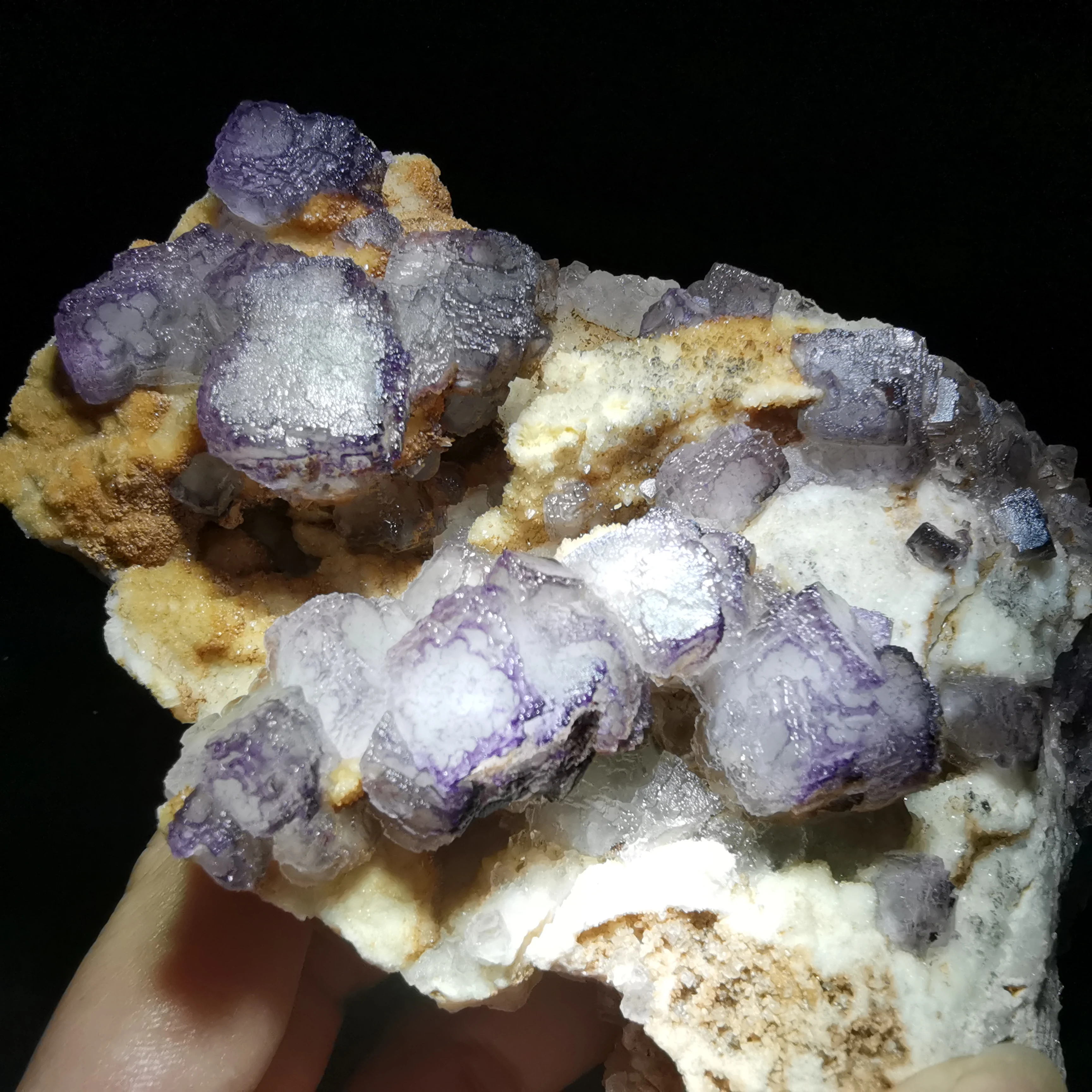 

516.3gNatural rare purple fluorite cluster mineral specimen stone and CRYSTAL HEALING CRYSTAL QUARTZ GEM