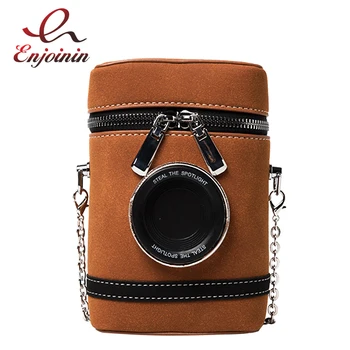 

Vintage Camera look Faux Suede Crossbody Bag for Women Shoulder Bag Purses Female Handbag Chain Bag Casual Clutch Bag Trend Bag