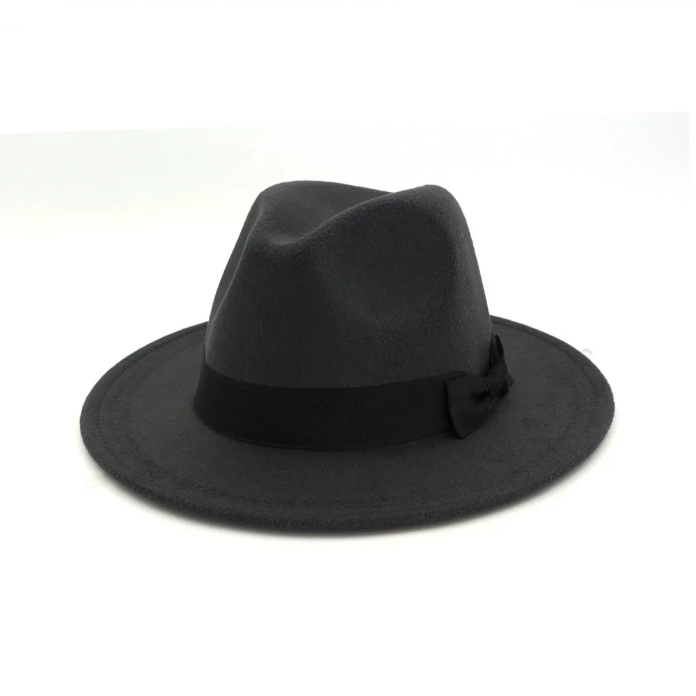 

Men Fedora hats women Simple woolen hat jazz hats British style hat Fashion hat autumn winter big along Multicolor hat