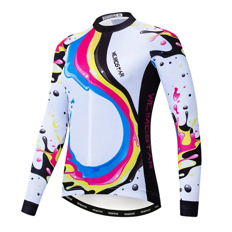 Weimostar осень Pro Team Велоспорт Джерси с длинным рукавом Женская MTB велосипедная одежда Горная дорога велосипед спортивная одежда для велоспорта Топ - Цвет: Color 2