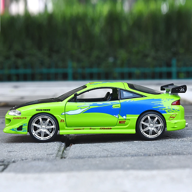 Jada 1/24 скорость и страсть Mitsubishi Eclipse спортивный автомобиль сплав моделирование