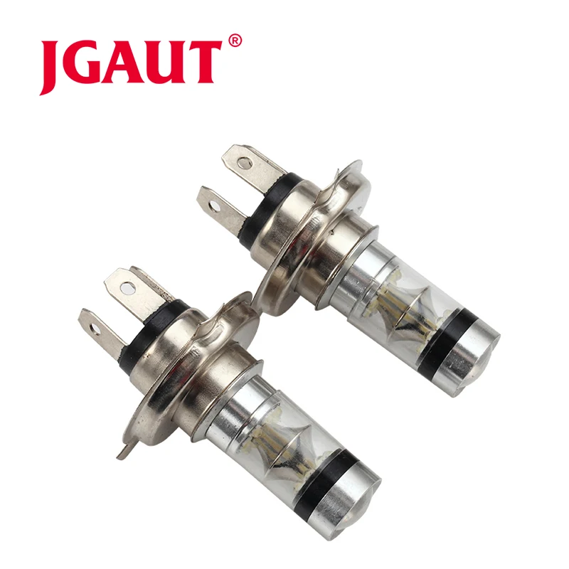 JGAUT 2 шт. H4 100 Вт 2828 20SMD 8000K светодиодный автомобильный противотуманный фонарь высокой мощности для вождения автомобилей, светильник для бега, автомобильная противотуманная фара 12-24 В