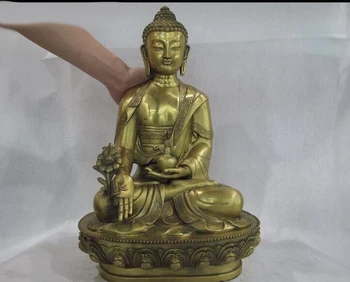 

Buddhism Brass Copper fane sakyamuni Herbs Medicine Buddha Bhaisajyaguru statue