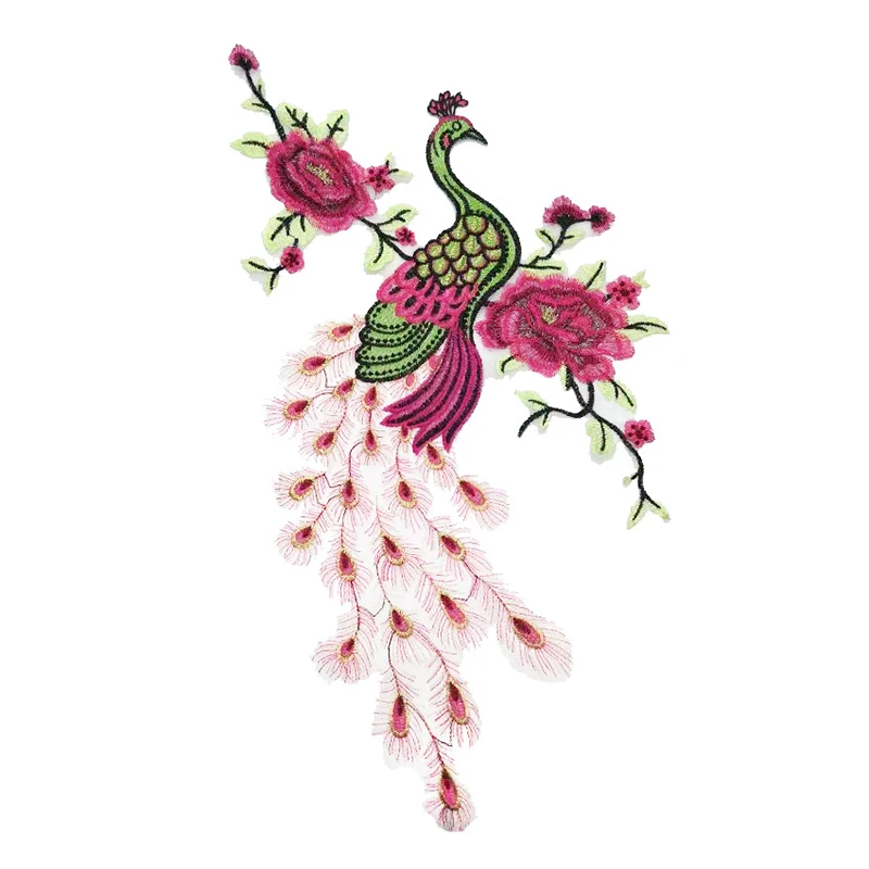 Fashion Embroidery Fabric Peacock Lace Sewing Applique Lace Collar Neckline Collar Applique DIY Clothing Accessory Scrapbooking