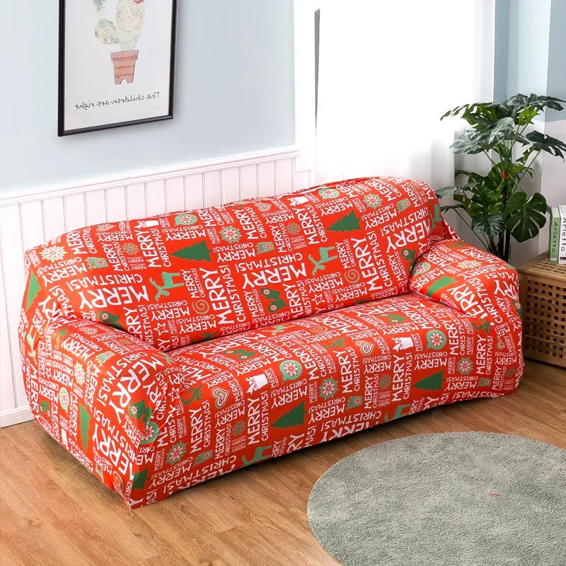 Рождественский эластичный чехол на диван полная мебель чехол для дивана домашний текстиль праздничные вечерние принадлежности чехол для дивана - Цвет: 3