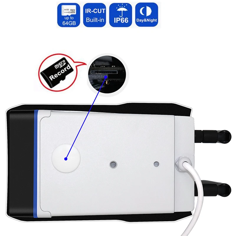 720P /1080P HD WIFI CCTV IP камера Bullet IR Wireness наружная Водонепроницаемая аудио вид телефона