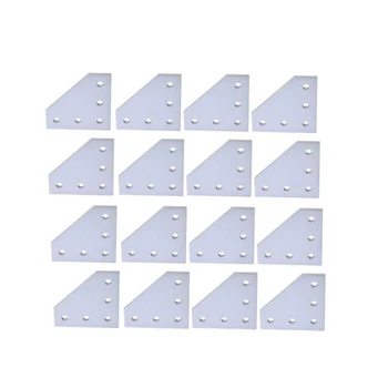 

16Pcs/Lot 3D Printer Aluminum L Shaped 5 Hole Joining Plate for 2020 V-Slot/L-Slot Aluminum Extrusion