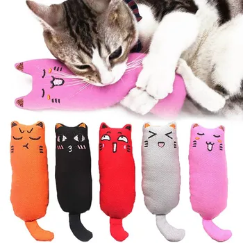 

Interactive Cat Grinding Catnip Chew Toy Funny Plush Cat Toy Pet Kitten Chewing Toy Claws Thumb Bite Cat mint For Cats Teeth Toy