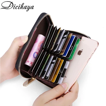 

Bank/ID/Credit Card Holder Wallet Women/men Solid Color black/blue/coffee Female Business Card Holder PU Leather Card Case