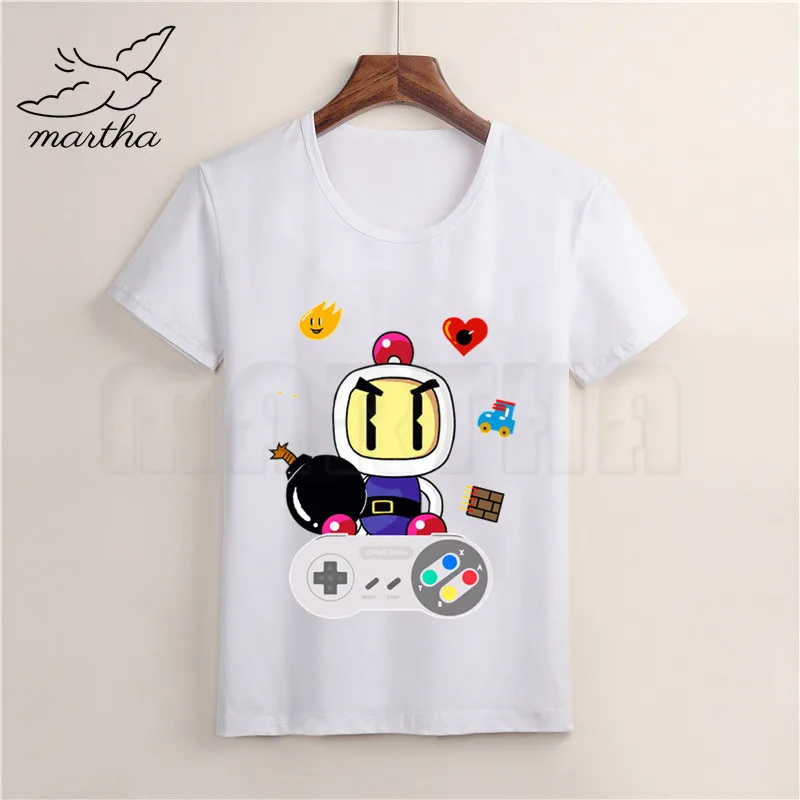 Детский пульт Mario/Pacman/Zelda Link; футболка с героями мультфильмов; детская забавная футболка; детские летние белые топы; одежда для малышей