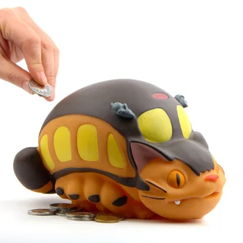 

Cartoon My Neighbor Totoro Figure Bus Piggy Bank Totoro Toy Model 21*12CM 265G